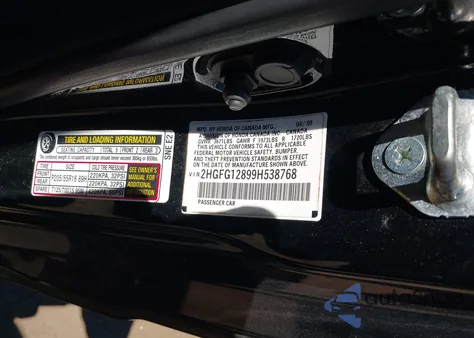 2009 Honda Civic Ex из США, поврежденный, VIN 2HGFG12899H538768